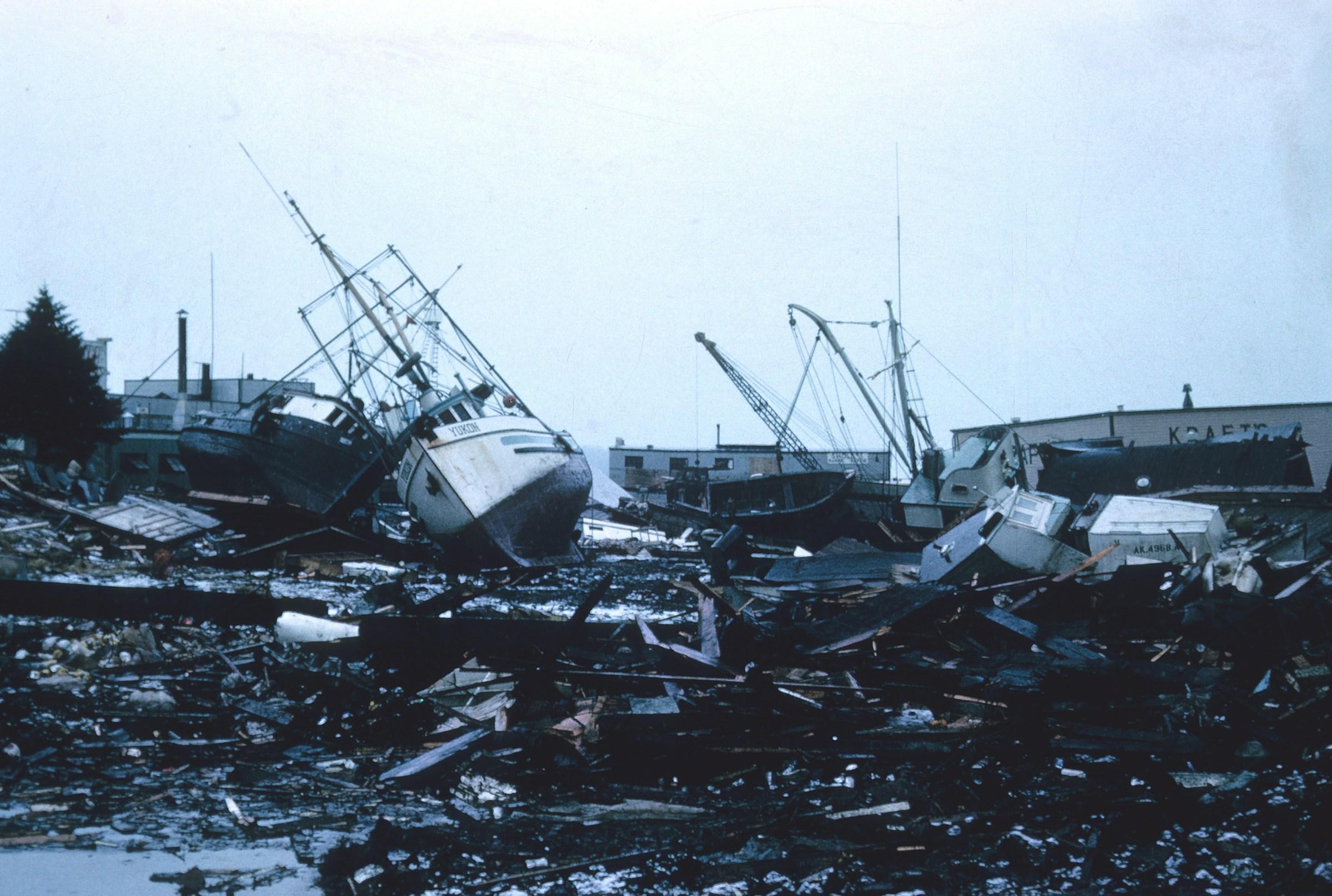Aftermath of a tsunami